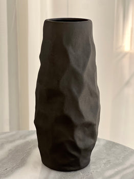 Small Black Textured Vase