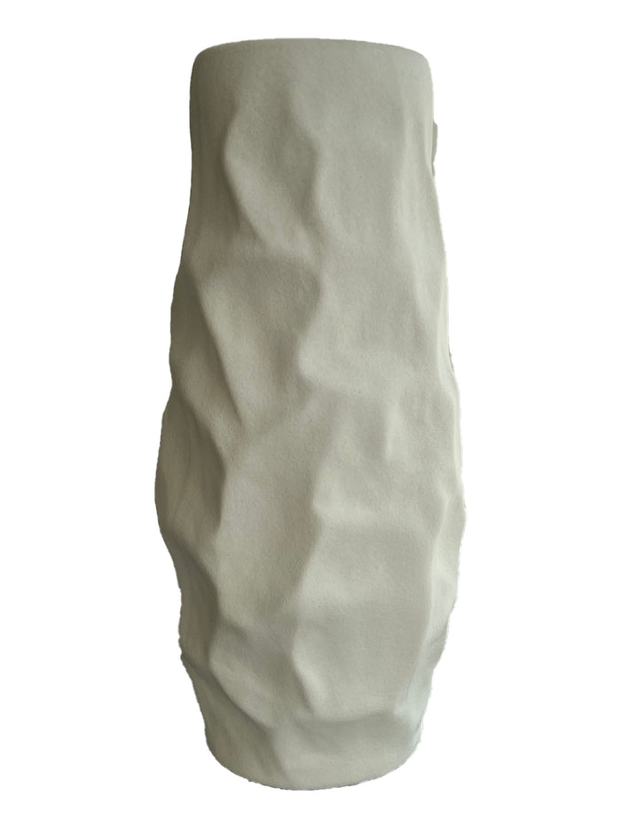 Large White Texture Vase